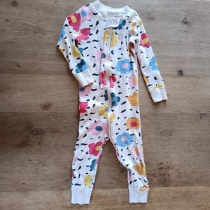 Hanna Andersson floral pajama white 2T